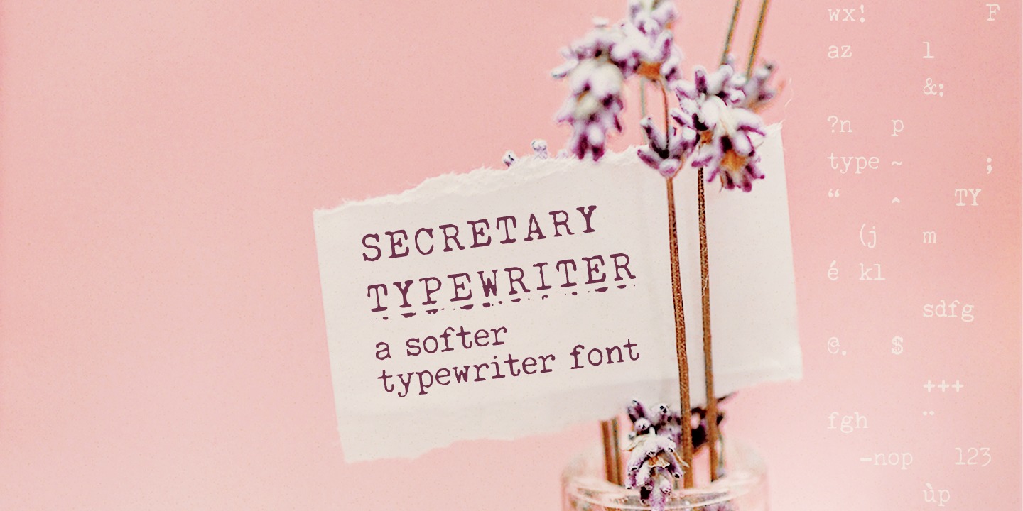 Przykład czcionki Secretary Typewriter